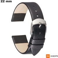 Verkoop Zwart Leren Smartwatch Bandje Xiaomi 22 mm