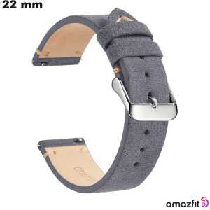 Bracelete de relógio inteligente 22mm em couro verdadeiro de qualidade Amazfit