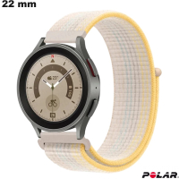 Bracciale Polar orologio Tessuto Bianco 22mm ● Spedizione in 24h