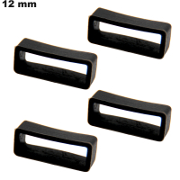 4 Passants Negro Caucho 12 mm pulsera # Envío Rápido