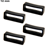 4 Passants Negro Caucho 12 mm pulsera # Envío Rápido