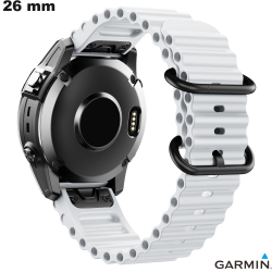 Braccialetto Garmin silicone Quickfit 26mm Bianco orologio