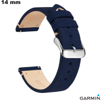 Venta de pulsera azul Garmin para reloj vintage de cuero genuino de 14 mm