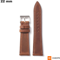 Armband Xiaomi Bruin 22 mm Echt leer - Gratis Verzending