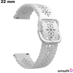 Bracelet 22 mm Blanc Caoutchouc Amazfit smartwatch