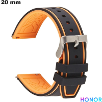 Braccialetto 20mm in silicone smartwatch Nero Honor # Spedizione Veloce