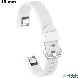 Bracciale in caucciu per orologio FitBit 15mm Bianco