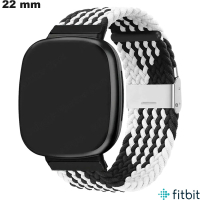 Pulsera extensible Negra 22mm Tela FitBit reloj barato