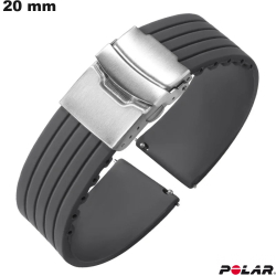 Bracciale in silicone polare 20 mm grigio per smartwatch