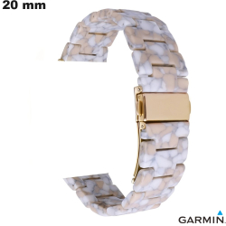 Pulseira de relógio inteligente 20 mm Resina Cinza Garmin