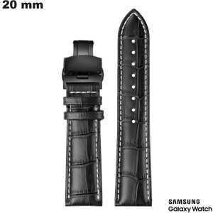 Armband 20mm Schwarz Samsung Smartwatch ● Schnelle Lieferung