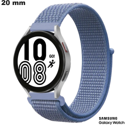 Bracelet 20 mm Bleu montre connectée Tissu Samsung