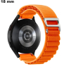 Bracelet montre Orange poignet large Tissu 18mm