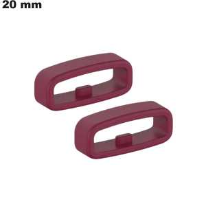 10 Loops 20 mm Rouge montre Silicone / Montage Facile