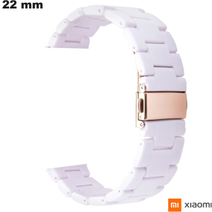 Bracelet Xiaomi de montre 22mm Résine Blanc