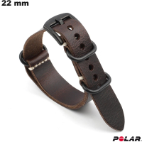 Verkauf Smartwatch-Armband 22 mm Polar Echtes Leder Braun