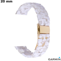 Pulsera de 20 mm para reloj de resina blanca Garmin \ Envío gratuito
