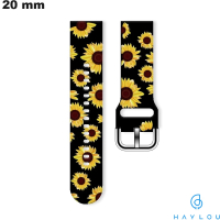 Acheter Bracelet Silicone montre Haylou Noir 20mm (RS4, LS02)