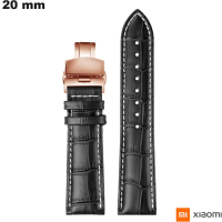 Armband 20 mm Zwart Xiaomi Echte Leer - Beste Prijs