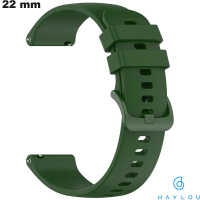 Bracelet 22mm Haylou Silicone de montre connectée Vert de qualité