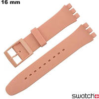 Pulsera de silicona para reloj Swatch de 16 mm color beige de calidad
