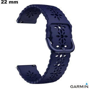 Armband 22mm Blauw Garmin voor horloge Silikon: Verzending voor 3,99€