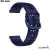 Armband 22mm Blauw Garmin voor horloge Silikon: Verzending voor 3,99€