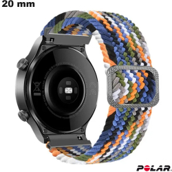 Bracelet Multicolore Polar montre Tissu élastique 20mm