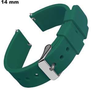 Acheter Bracelet Vert flexible 14mm Caoutchouc pour montre