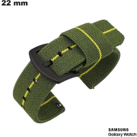Bracelet Vert léger 22mm Samsung Tissu / Qualité Premium