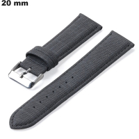 Bracelet 20 mm pour montre Gris Tissu