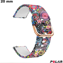 Bracelete Preto 20 mm Psicotrópico relógio Polar