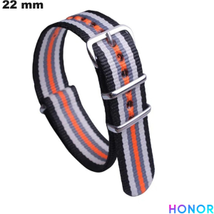 Brazalete Honor Tissu Negro smartwatch 22mm ● Envío Gratis a partir de 20€