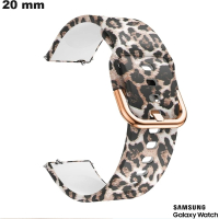 Bracelet Caoutchouc Léopard montre 20mm Motif Samsung pas cher