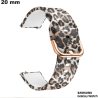Bracelet Caoutchouc Léopard montre 20mm Motif Samsung pas cher
