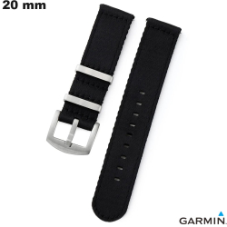 Bracelet Garmin Noir 20 mm Ajustable de montre Nylon