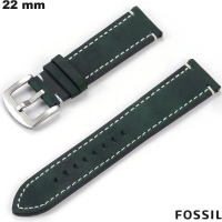 Bracciale per smartwatch Verde in vera pelle Fossil 22mm di qualità