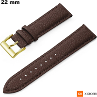 Pulsera de cuero genuino Xiaomi marrón 22 mm / Calidad premium