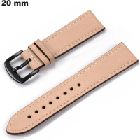 Pulsera 20mm reloj Beige Cuero auténtico ● Envío Gratis