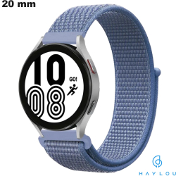 Pulseira de 20 mm Haylou para relógio Tecido Azul