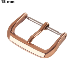 Pulsera con cierre ardillón de 18 mm en acero inoxidable dorado rosa