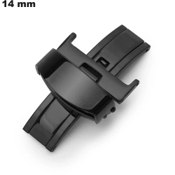 Attachment for 14 mm Bracelet Black Butterfly Stainless Steel