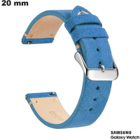 Comprar Pulseira Samsung de relógio 20mm Couro verdadeiro Azul