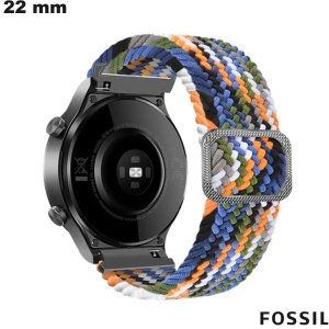 Bracelete Multicolorido de smartwatch 22mm Fossil Nylon barato