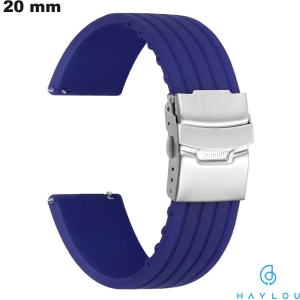 Pulseira 20 mm Haylou Silicone Azul para relógio / Qualidade Premium
