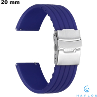 Pulseira 20 mm Haylou Silicone Azul para relógio / Qualidade Premium