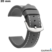 Armbanduhr Connected Faux-Leder Grau 20mm Garmin günstig