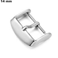 Venta de Boucle de 14 mm Plateada para pulsera de Acero Inoxidable con Ardillon
