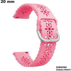 Bracelet Silicone Rose Samsung 20mm montre intelligente