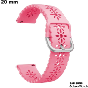 Bracciale in silicone rosa Samsung 20mm smartwatch di qualità